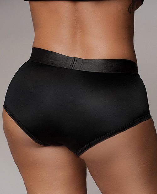 Shots Ouch Vibrating Strap On Brief - Black XL/XXL | Shop Lowest Prices at Funlove.com