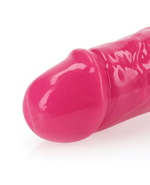 Shots RealRock 12" Double Dong Glow in the Dark - Neon Pink | Shop Lowest Prices at Funlove.com