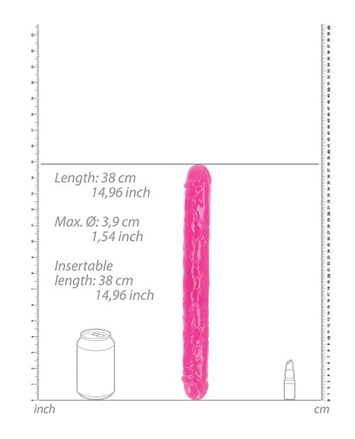 Shots Realrock 15" Double Dong Glow In The Dark | Shop Lowest Prices at Funlove.com