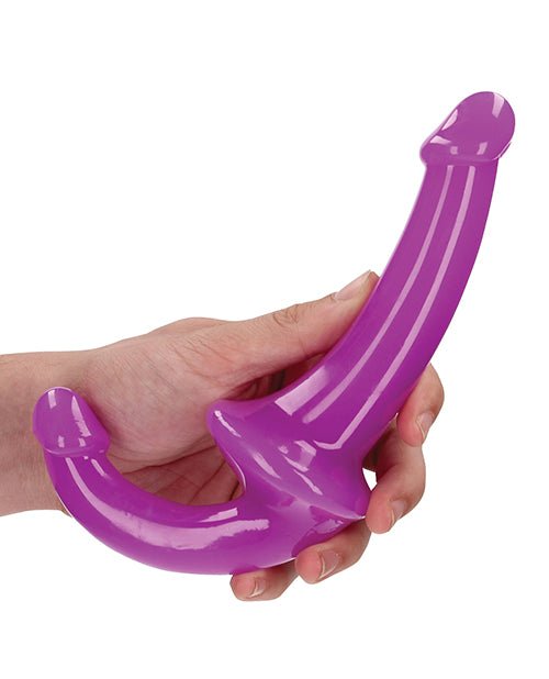 Shots RealRock 6" Strapless Strap On Glow in the Dark - Neon Purple | Shop Lowest Prices at Funlove.com