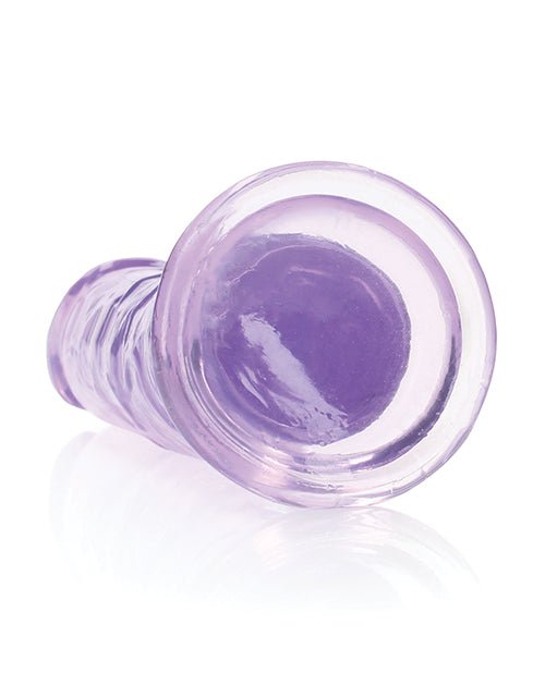 Shots RealRock Crystal Clear 8" Straight Dildo w/Suction Cup - Purple | Shop Lowest Prices at Funlove.com