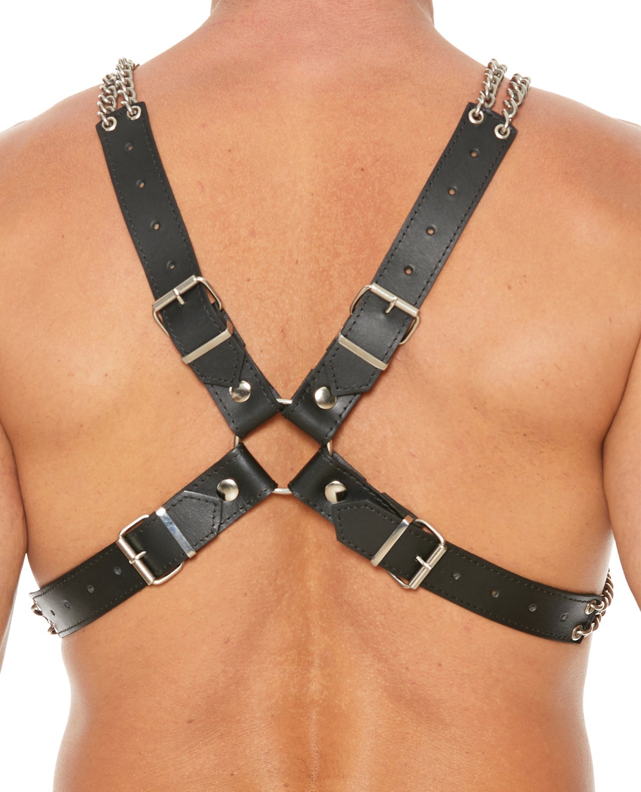 Shots Uomo Chain & Chain Harness - Black | Shop Lowest Prices at Funlove.com