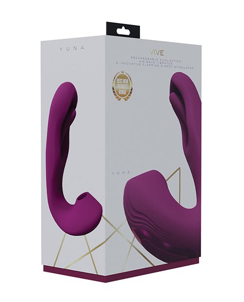 Shots Vive Yuna Dual Action Airwave Vibrator & G - Spot Stimulator - Pink | Shop Lowest Prices at Funlove.com