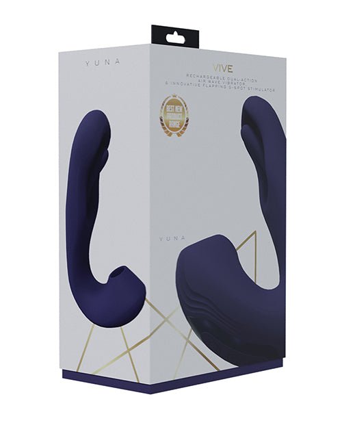 Shots Vive Yuna Dual Action Airwave Vibrator & G - Spot Stimulator - Purple | Shop Lowest Prices at Funlove.com