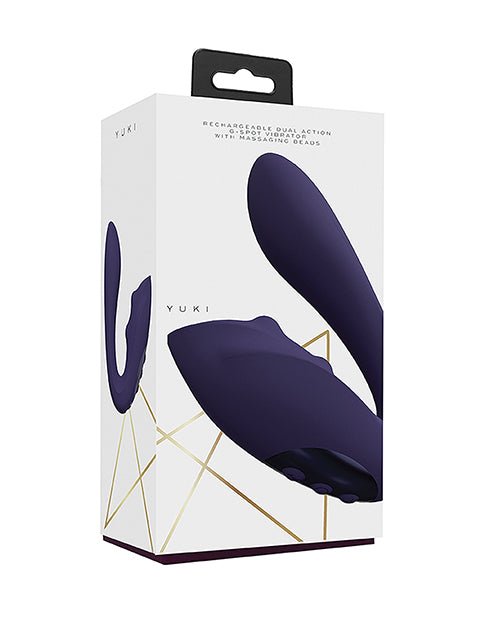 Shots Yuki Dual Action G - Spot Vibrator w/Massaging Beads - Purple | Shop Lowest Prices at Funlove.com