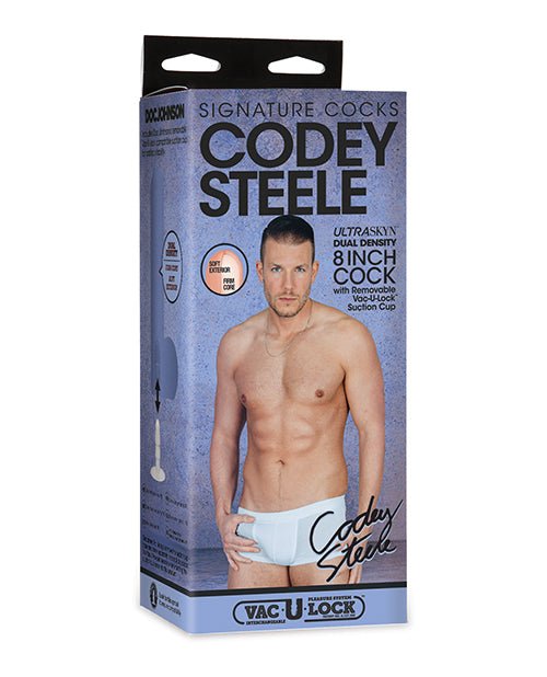 Signature Cocks ULTRASKYN 8" Cock w/Removable Vac - U - Lock Suction Cup - Codey Steele | Shop Lowest Prices at Funlove.com