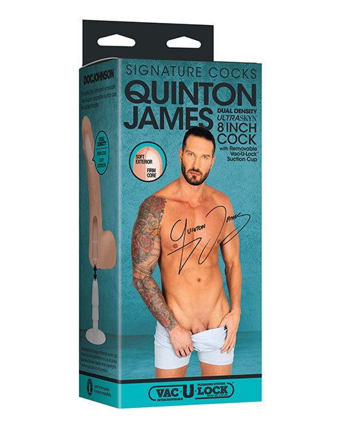 Signature Cocks ULTRASKYN 8" Cock w/Removable Vac - U - Lock Suction Cup - Quinton James | Shop Lowest Prices at Funlove.com