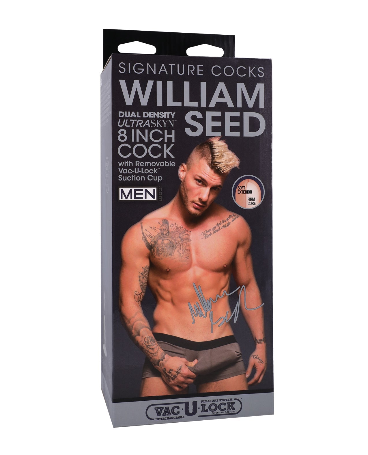 Signature Cocks ULTRASKYN 8" Cock w/Removable Vac - U - Lock Suction Cup - William Seed | Shop Lowest Prices at Funlove.com