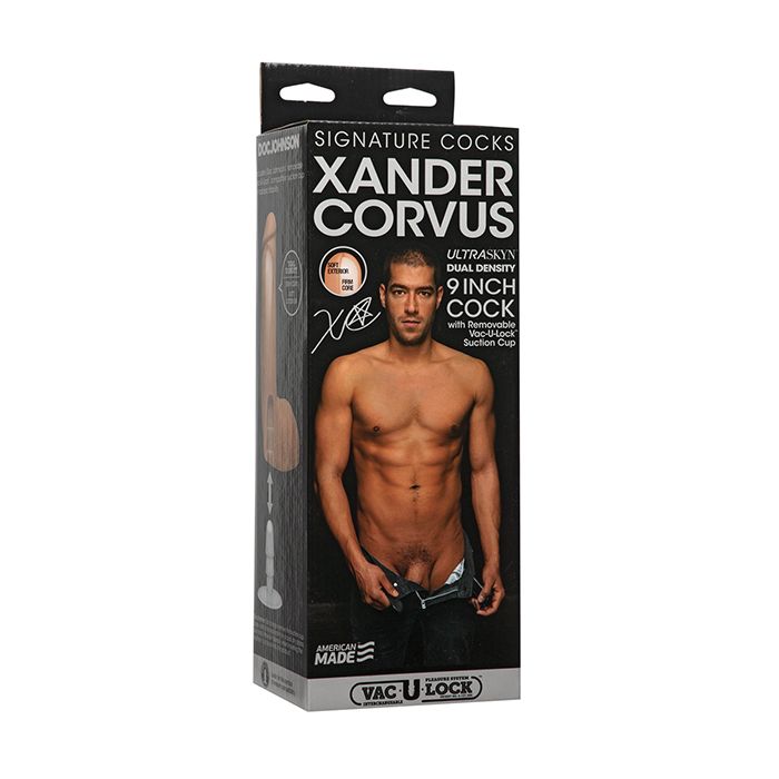Signature Cocks ULTRASKYN 9" Cock w/Removable Vac - U - Lock Suction Cup - Xander Corvus | Shop Lowest Prices at Funlove.com