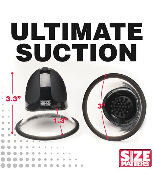 Size Matters 10X Rotating Silicone Nipple Suckers w/ 4 Attachments - Black | Shop Lowest Prices at Funlove.com