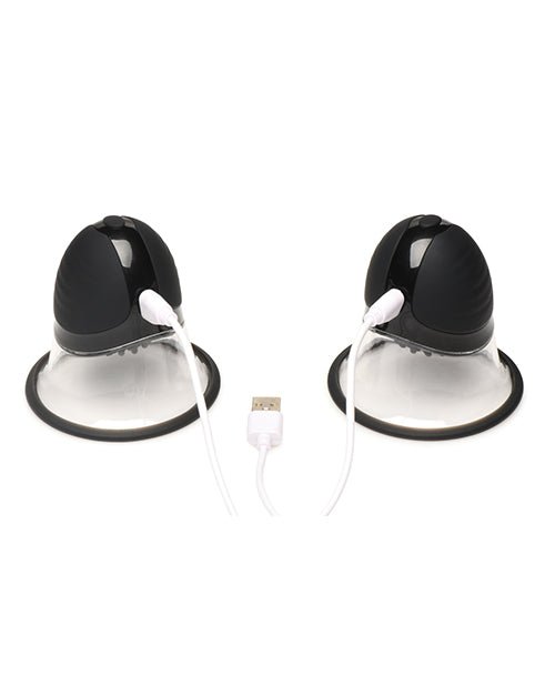 Size Matters 10X Rotating Silicone Nipple Suckers w/ 4 Attachments - Black | Shop Lowest Prices at Funlove.com