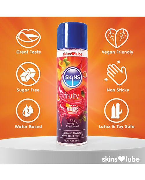 Skins Water Based Lubricant - 4.4 oz Mango & Passion Fruit | Shop Lowest Prices at Funlove.com