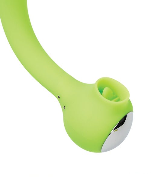 Space Lunar Licker Bendable Clitoral & G - Spot Vibe - Neon Green | Shop Lowest Prices at Funlove.com