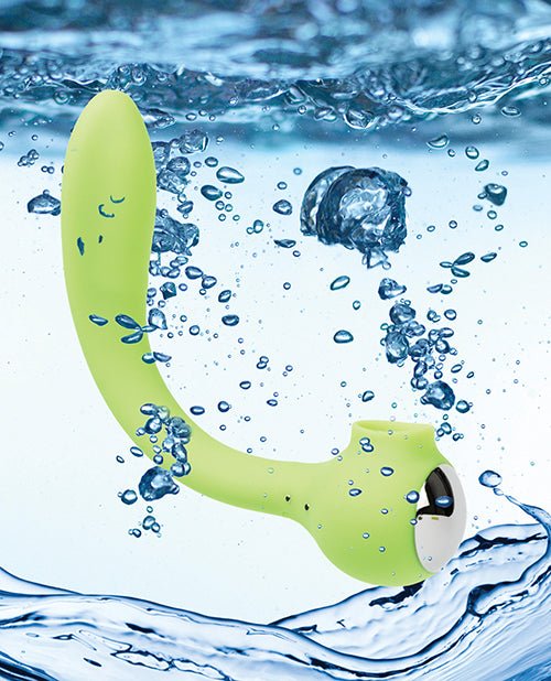 Space Lunar Licker Bendable Clitoral & G - Spot Vibe - Neon Green | Shop Lowest Prices at Funlove.com