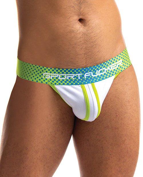 Sport Fucker Jersey Jock - XL Green/White | Shop Lowest Prices at Funlove.com