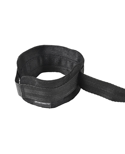 Sportsheets Velvet Noir Adjustable Hog Tie & Cuff Set - Black | Shop Lowest Prices at Funlove.com
