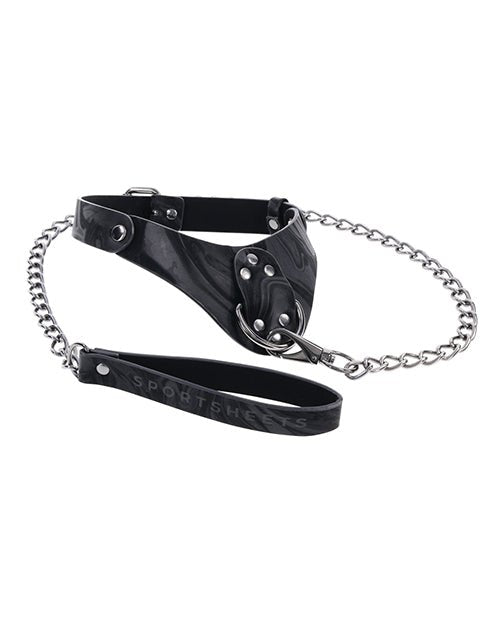 Sportsheets Velvet Noir Collar & Leash - Black | Shop Lowest Prices at Funlove.com