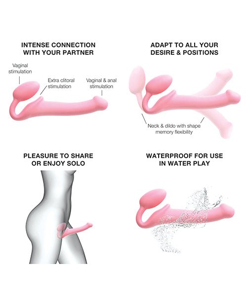 Strap - on - Me Semi - Realistic Bendable Strap - on - Pink SM | Shop Lowest Prices at Funlove.com