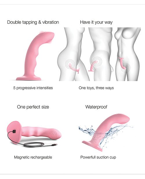 Strap on Me Tapping Dildo - Rose Coral | Shop Lowest Prices at Funlove.com