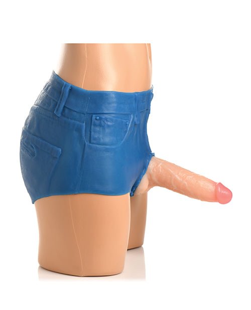 Strap U Booty Shorts 6" Silicone Dildo Strap - On Harness - Medium | Shop Lowest Prices at Funlove.com