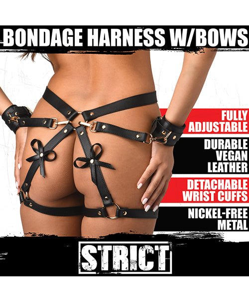 Strict Bondage Harness w/ Bows - M/L | Shop Lowest Prices at Funlove.com