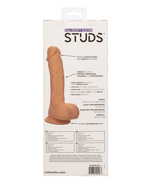 Studs Dual Density Silicone 6.25" Dildo - Ivory | Shop Lowest Prices at Funlove.com