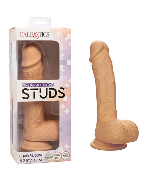 Studs Dual Density Silicone 6.25" Dildo - Ivory | Shop Lowest Prices at Funlove.com