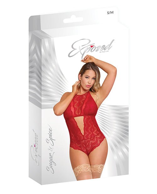 Sugar & Spice Teddy w/Snap Crotch Red L/XL | Shop Lowest Prices at Funlove.com