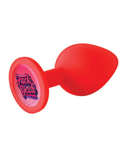 The 9's Booty Talk Fuck Yeah Plug - Red | Shop Lowest Prices at Funlove.com