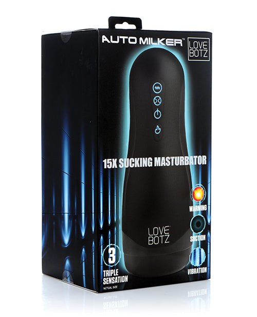 The Milker Auto Milker 15x Sucking Masturbator - Black | Shop Lowest Prices at Funlove.com