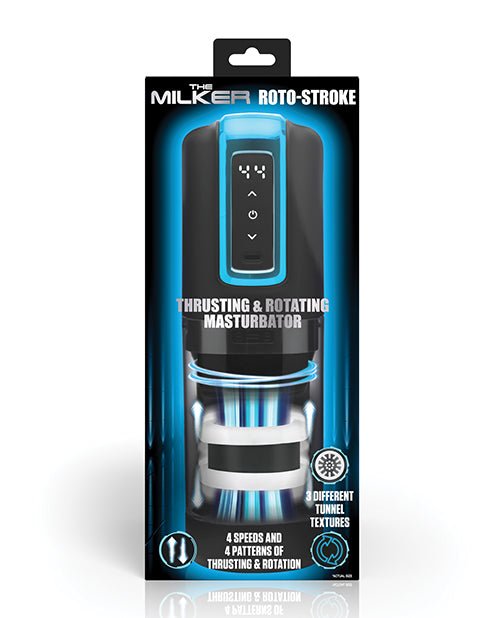 The Milker Roto - Stroke Thrusting & Rotating Masturbator - Black | Shop Lowest Prices at Funlove.com