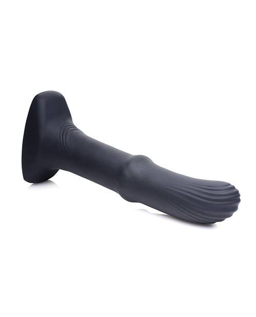 ThunderPlugs Sliding Shaft Silicone Vibrator w/Remote - Black | Shop Lowest Prices at Funlove.com