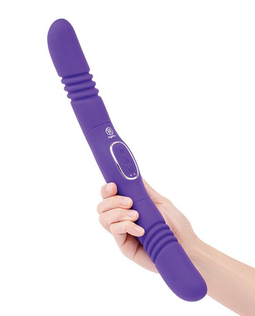 Together Double Delight Double - Ended Vibrating & Thrusting Vibrator - Purple | Shop Lowest Prices at Funlove.com