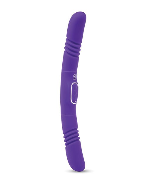 Together Double Delight Double - Ended Vibrating & Thrusting Vibrator - Purple | Shop Lowest Prices at Funlove.com