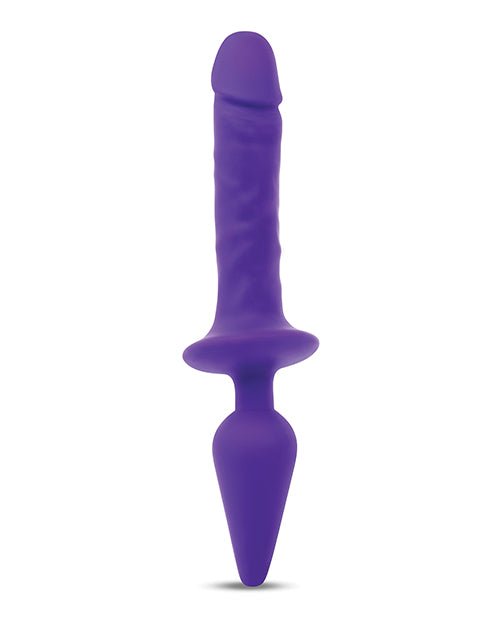Together Double Pleasure 11" Double - Ended Dildo & Butt Plug - Purple | Shop Lowest Prices at Funlove.com