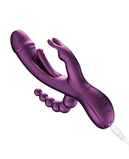 Trilux Kinky Finger Rabbit Vibrator With Anal Beads | Shop Lowest Prices at Funlove.com