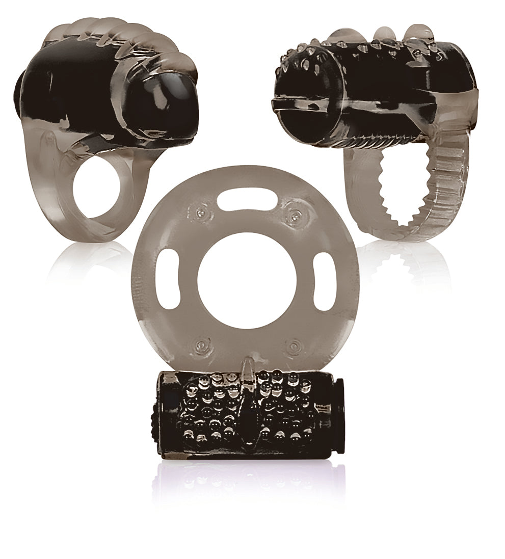 Intrigue Trio C Rings - Black