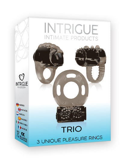 Intrigue Trio C Rings - Black