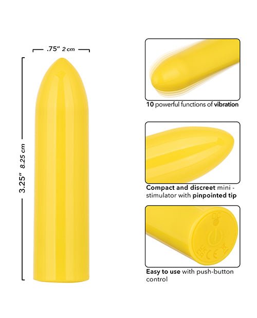 Turbo Buzz Classic Bullet Stimulator - Yellow | Shop Lowest Prices at Funlove.com