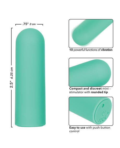 Turbo Buzz Rounded Mini Bullet Stimulator - Green | Shop Lowest Prices at Funlove.com