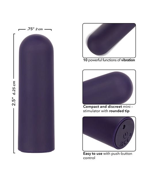 Turbo Buzz Rounded Mini Bullet Stimulator - Purple | Shop Lowest Prices at Funlove.com
