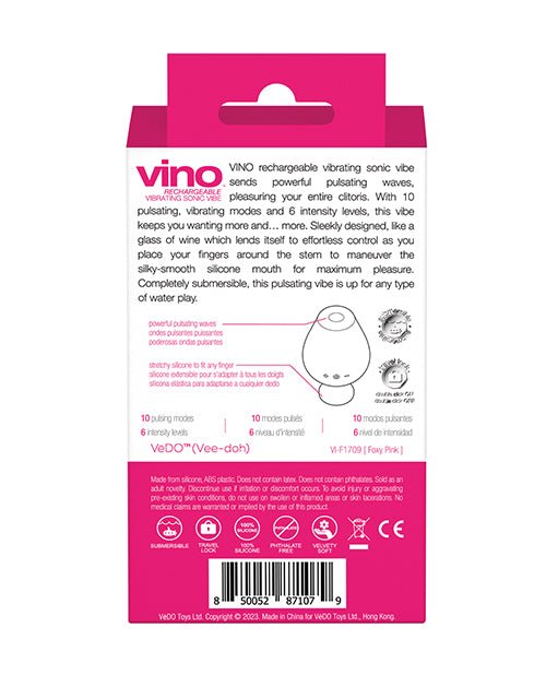 VeDO Vino Rechargeable Sonic Vibe - Pink | Shop Lowest Prices at Funlove.com