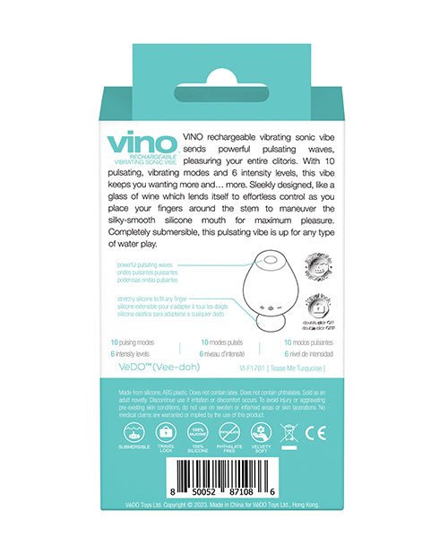 VeDO Vino Rechargeable Sonic Vibe - Turquoise | Shop Lowest Prices at Funlove.com