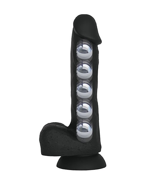 VERS Liquid Silicone Suction Dildo - Black | Shop Lowest Prices at Funlove.com