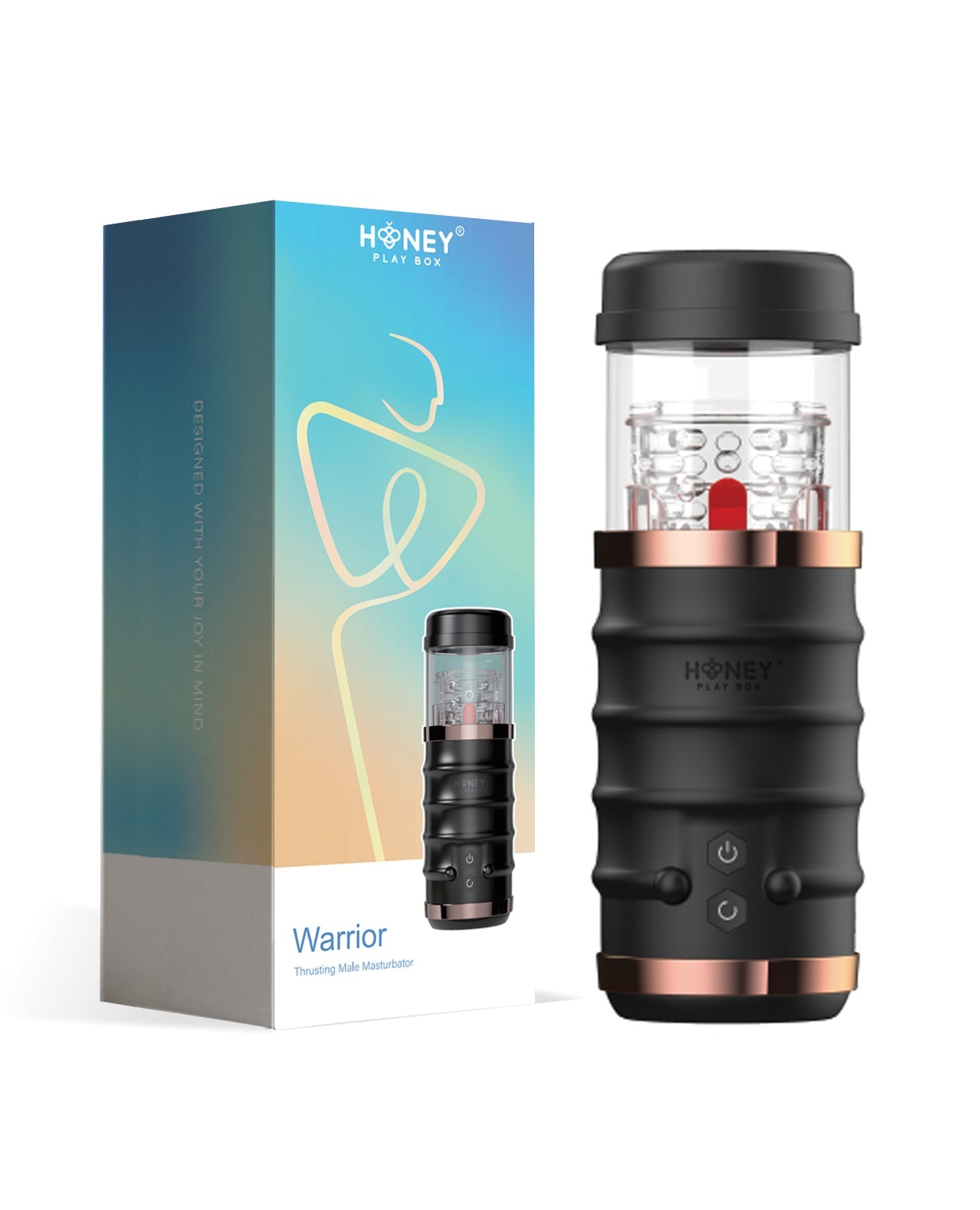 Warrior Auto Thrusting Male Masturbator - Black | Shop Lowest Prices at Funlove.com