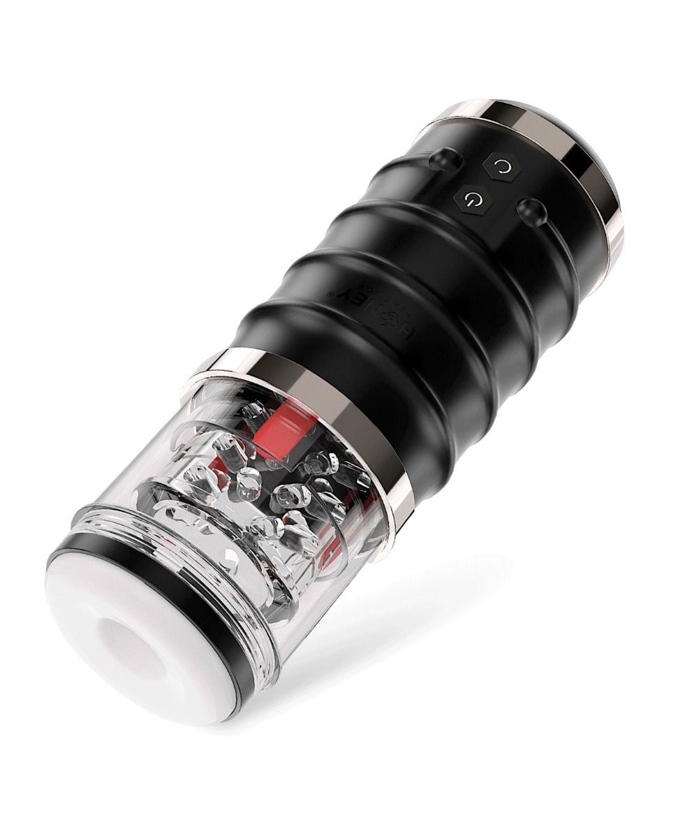 Warrior Auto Thrusting Male Masturbator - Black | Shop Lowest Prices at Funlove.com