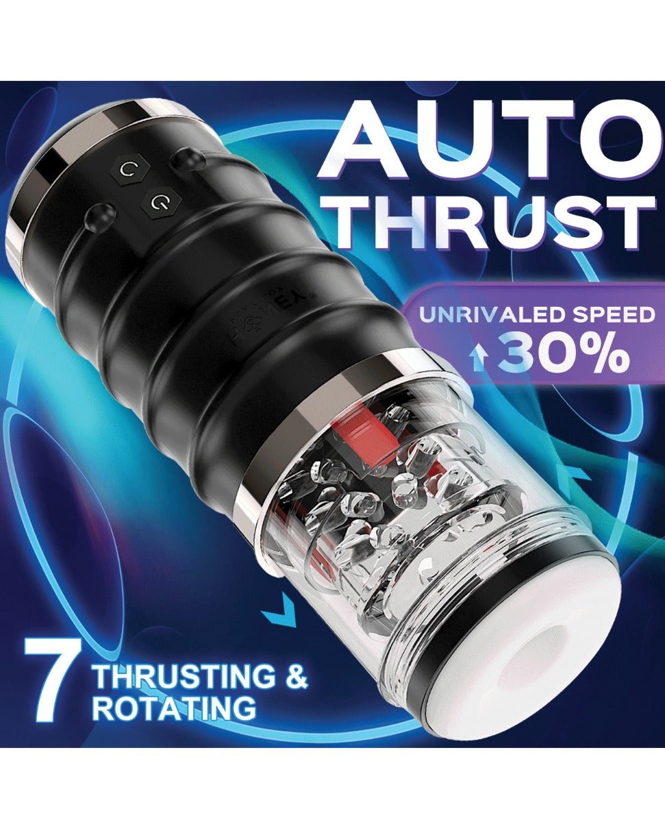 Warrior Auto Thrusting Male Masturbator - Black | Shop Lowest Prices at Funlove.com