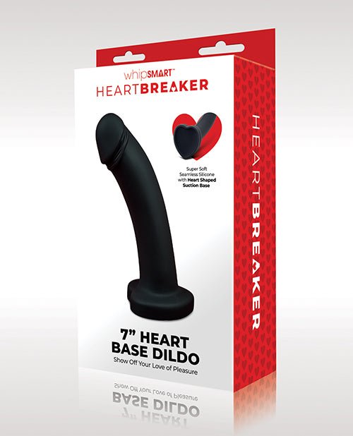 WhipSmart Heartbreaker 7" Heart Based Dildo - Black/Red | Shop Lowest Prices at Funlove.com