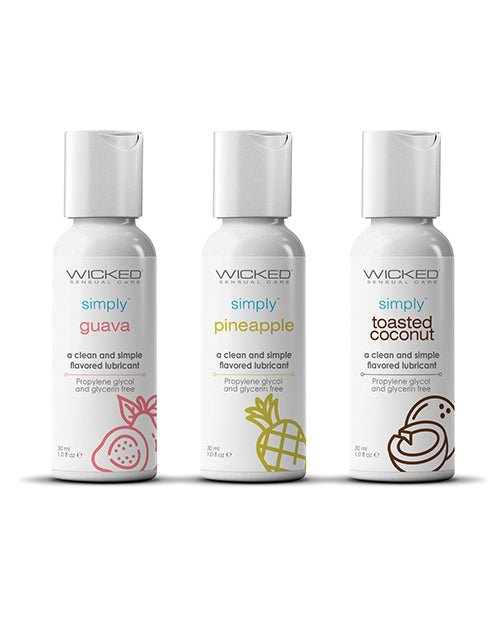 Wicked Sensual Care Tropical Trio Travel Size Flavored Lubes - 1 oz Bottles | Shop Lowest Prices at Funlove.com