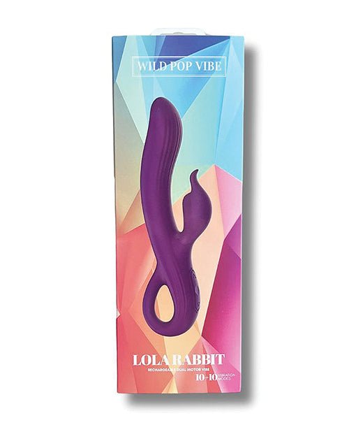 Wild Pop Vibe Lola Rabbit Dual Vibrator - Purple | Shop Lowest Prices at Funlove.com